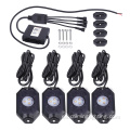 Controlador de aplicaciones de alta calidad 4 PCS Luces de roca RGB con control remoto LED RGBW RGB Luces de roca Kits de luz